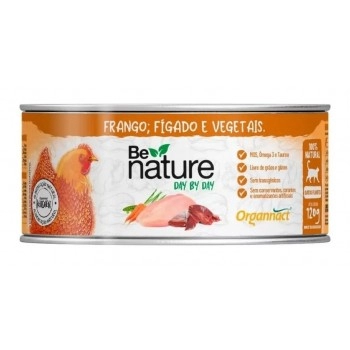 Alimento Natural Be Nature Day By Day para Gatos Filhotes Sabor Frango 120g - Organnact