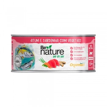 Alimento Natural Be Nature Day By Day para Gatos Adultos Sabor Atum 120g - Organnact
