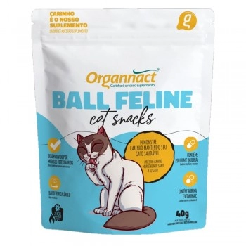 Petisco Ball Feline Cat Snacks 40g - Organnact