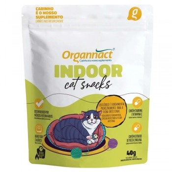 Suplemento Indoor Cat Snacks 40g - Organnact