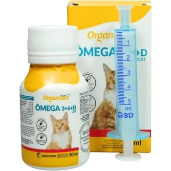 Suplemento Ômega 3+6+D Cat para Gatos 30mL - Organnact