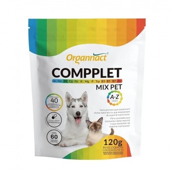 Suplemento Compplet Mix A-Z Tablete para Cães e Gatos 120g - Organnact