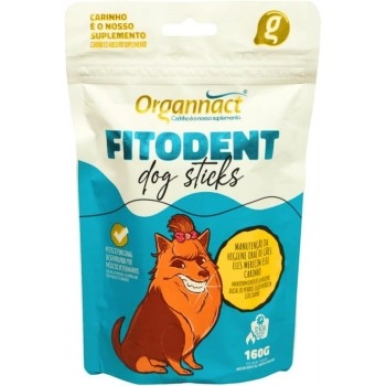 Suplemento Fitodent Dog Sticks para Cães 160G - Organnact