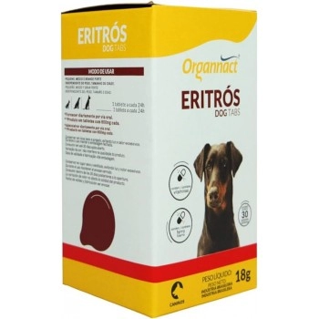 Suplemento Vitamínico Eritrós Dog Tabs para Cães 18g - Organnact