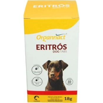 Suplemento Vitamínico Eritrós Dog Tabs para Cães 18g - Organnact