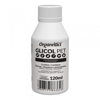 Suplemento Glicol Pet Líquido 120mL Vitamínico - Organnact