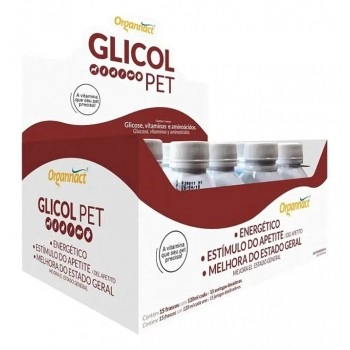 Suplemento Vitamínico Glicol Pet Display com 15 Unidades de 30ml - Organnact