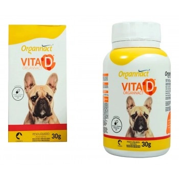 Suplemento Vitamínico Vita D Tabletes para Cães 30g - Organnact
