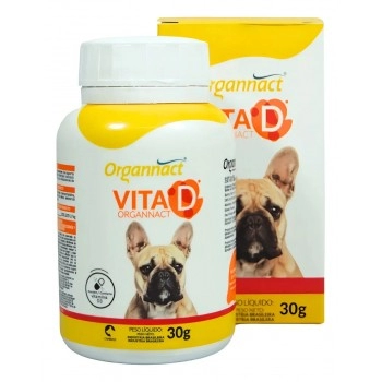Suplemento Vitamínico Vita D Tabletes para Cães 30g - Organnact