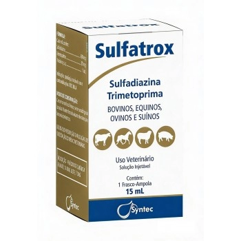Antibiótico Injetável Sulfadiazina Trimetoprina Sulfatrox 15ml - Syntec