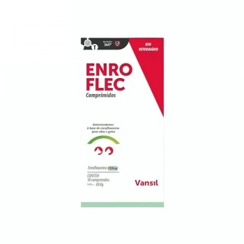 Antimicrobiano Enro Flec para Cães e Gatos com 10 Comprimidos de 150mg - Vansil