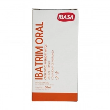 Antimicrobiano Ibatrim Oral Para Cães E Gatos 50ml - Ibasa