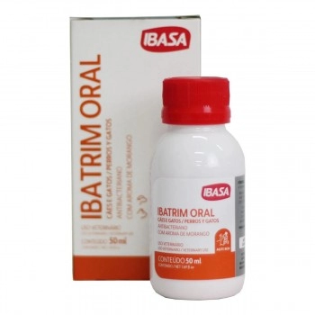 Antimicrobiano Ibatrim Oral Para Cães E Gatos 50ml - Ibasa