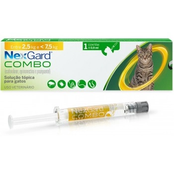 NexGard Combo Antiparasitário para Gatos 2,5kg a 7,5kg - Boehringer