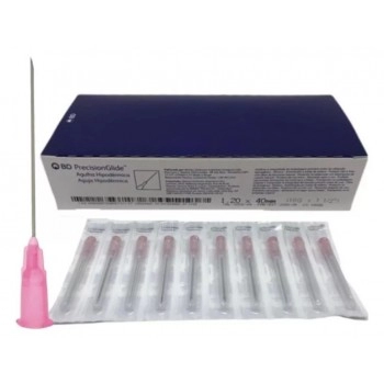 Agulha Rosa Estéril 1,20x40mm com 100 Unidades BD