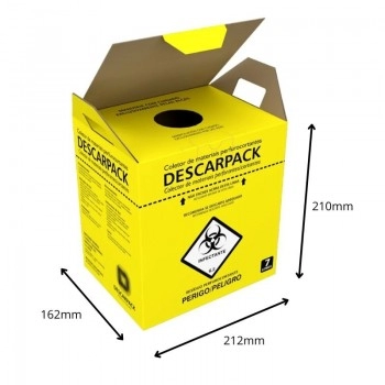 Caixa Coletora de Material Perfurocortante 7 Litros Descarpack