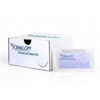 Fio de Sutura Poliglactina 910 4-0 com Agulha 1/2 2,5 70cm Shalon Fios Cirúrgicos
