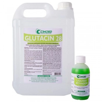 Desinfetante Hospitalar Glutacin 2% 28 Dias 5 Litros - Cinord