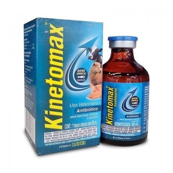 Kinetomax Injetável 100ml Antibiótico Dose Única para Bovinos Suínos Ovinos e Caprinos - Elanco