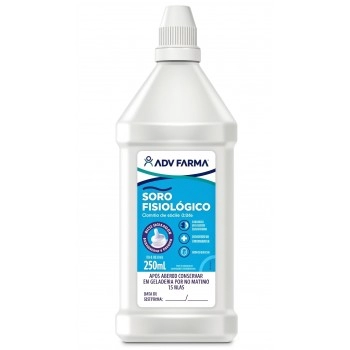 Cloreto de Sódio 0,9% Soro Fisiológico 250mL ADV Farma