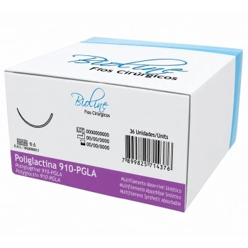 FIO VICRYL (POLIGLACTINA 910) 0 C/AG 4,0-70CM - BIOLINE