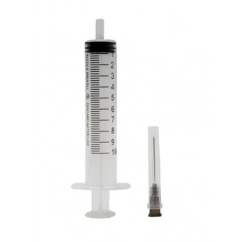 Seringa 10mL Luer Slip Com Agulha 25x07mm Cinza - Medix