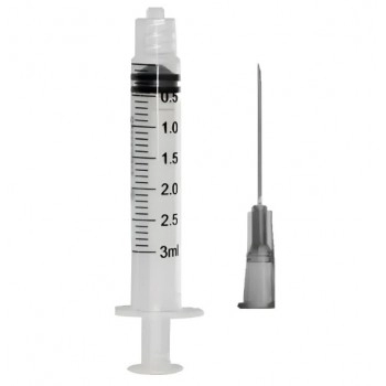 Seringa 3mL Luer Lock Com Agulha 25x0,7 Cinza - Medix