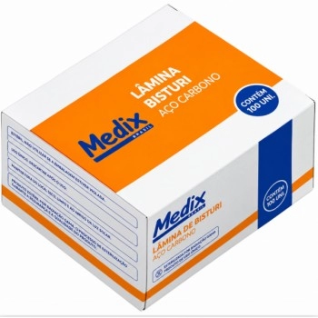 LAMINA BISTURI AÇO CARB. N° 21 - MEDIX*