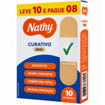 CURATIVO BEGE CAIXA C/ 10 UNID - NATHY