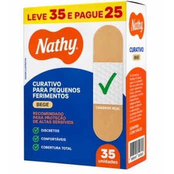 CURATIVO BEGE CAIXA C/ 35 UNID - NATHY