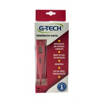 TERMOMETRO CLIN. DIG. ROSA C/SELO - G-TECH
