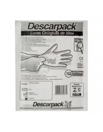 LUVA CIRUR. ESTERIL 8.0 PAR - DESCARPACK