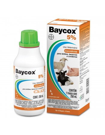 Baycox 5% Suspensão Oral 250ml Tratamento de Coccidiose Elanco