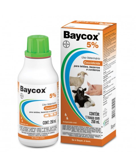Baycox 5% Suspensão Oral 250ml Tratamento de Coccidiose Bayer Elanco