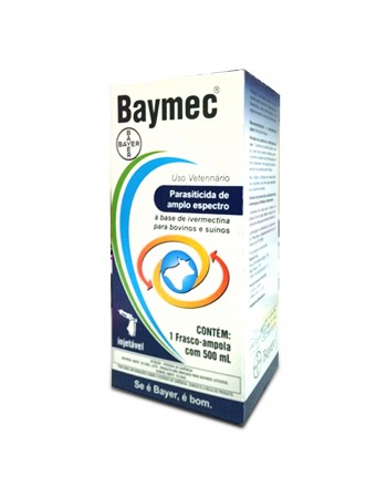 Baymec 1% Injetável 500ml Parasiticida Ivermectina Bayer