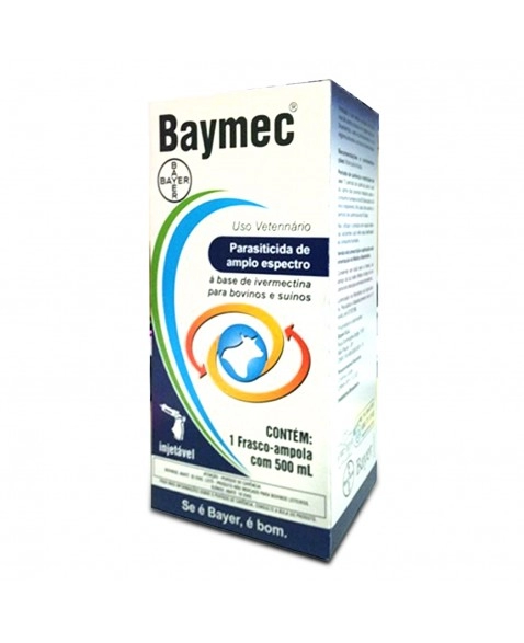 Baymec 1% Injetável 500ml Parasiticida Ivermectina Bayer Elanco