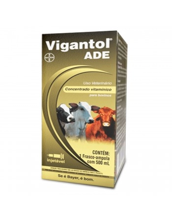 Vigantol ADE Suplemento Vitamínico Injetável 500ml Bayer Elanco