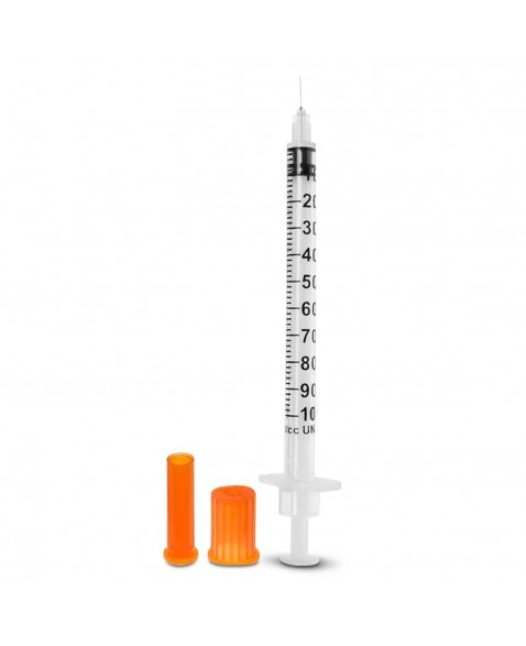 Seringa 1ml Estéril para Insulina com Agulha Fixa Solidor