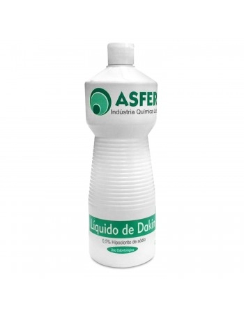 Líquido de Dakin Hipoclorito de Sódio 0,5% Antisséptico 1 Litro Asfer