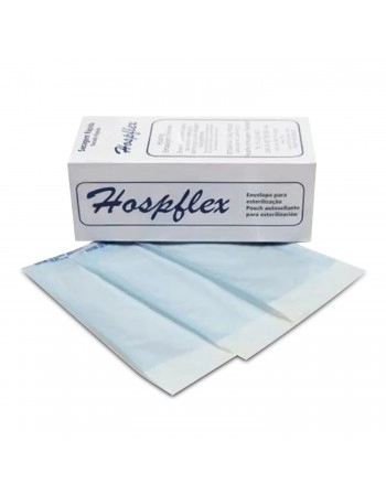 Envelope para Esterilização Papel Grau Cirúrgico 20x33cm Hospflex