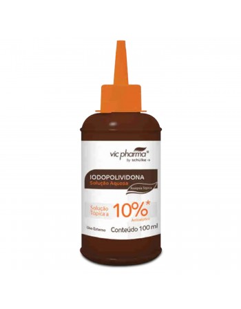Iodopolividona 10% Solução Aquosa Tópico 100ml Vic Pharma
