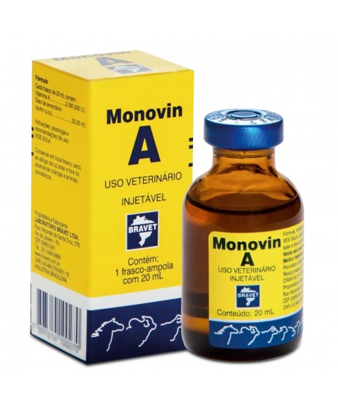 Monovin A 20ml Vitamina A Injetável Bravet