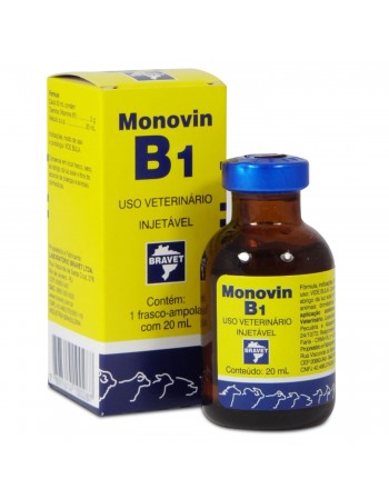 Monovin B1 20ml Vitamina B1 Injetável Bravet