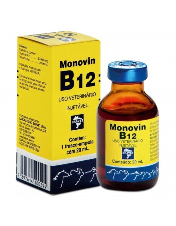Monovin B12 20ml Vitamina B12 Injetável Bravet