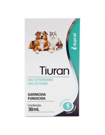 Solução Tiuran Anti Fungos E Sarnicida Para Cães e Gatos 30ml Duprat