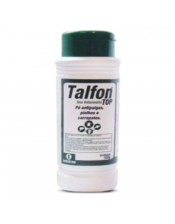 Talfon Top 100g Pó Antipulgas Piolhos e Carrapatos Talqueira Indubras