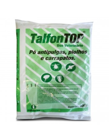 Talfon Top 100g Pó Antipulgas Piolhos e Carrapatos Sachê Indubras