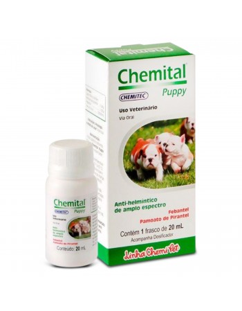 Chemital Puppy Vermífugo Para Filhotes 20ml Chemitec