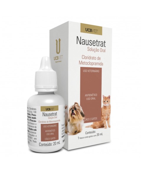 Nausetrat Solução Oral AntiEnjoo Para Cão e Gato 20ml UCB