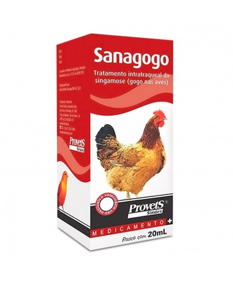 Sanagogo 20ml Tratamento Intratraqueal de Singamose para Aves Provets Simões